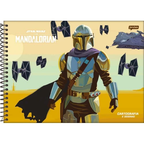 Caderno de Desenho Star Wars The Mandalorian 80 Folhas - Jandaia