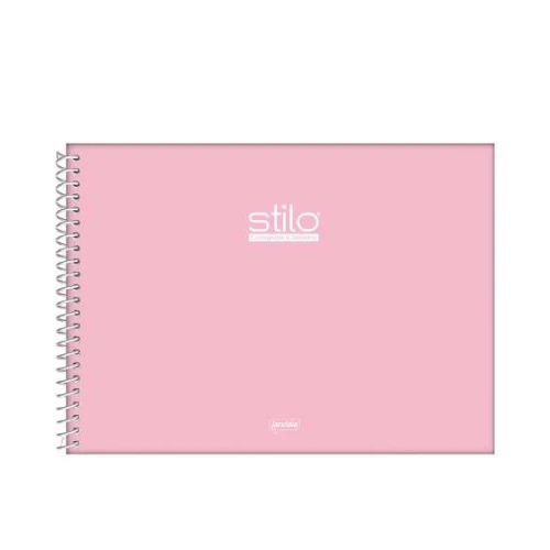 Caderno de Desenho Stilo Rosa 80 Folhas - Jandaia