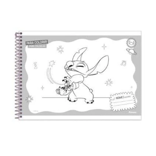Caderno de Desenho Stitch 80 Folhas - Foroni