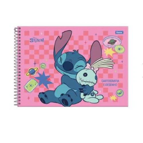 Caderno de Desenho Stitch 80 Folhas - Foroni