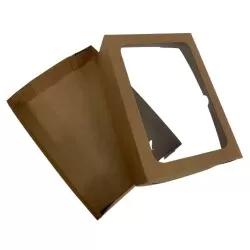 Caixa De Papel c/Visor Kraft 4,5x17x24 cm