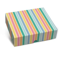 Caixa de Papel Dream Listras M 25x17x8,5cm - Cromus