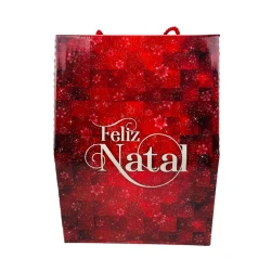 Caixa Decorada de Natal Vermelha - Da Cruz