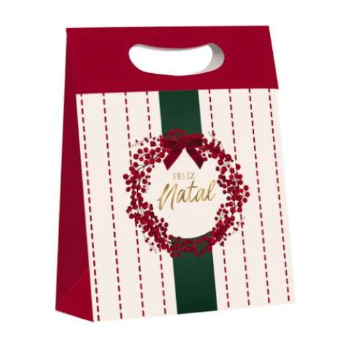 Caixa Presente Decorada Relevo Ouro - Cromus