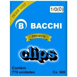 Caixa de Clips 1/0 500g Bacchi