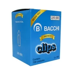 Caixa de Clips 2/0 500g Bacchi