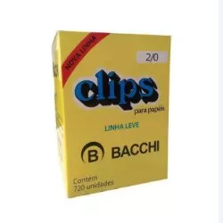 Caixa de Clips 2/0 720un - Bacchi