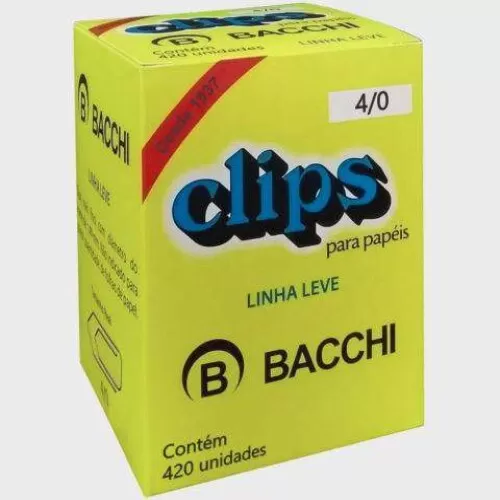 Caixa de Clips 4/0 420un - Bacchi