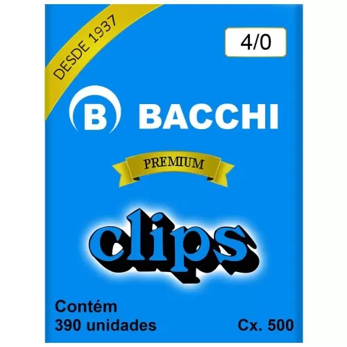 Caixa de Clips 4/0 500g Bacchi
