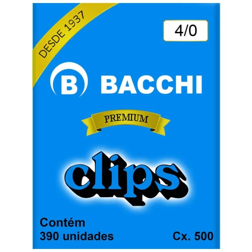 Caixa de Clips 4/0 500g Bacchi