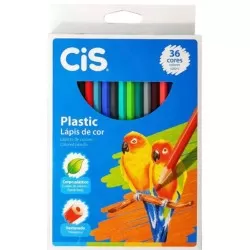 Caixa de Lápis 36 Cores Plastic Cis