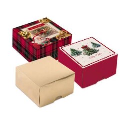 Caixa de Presente Natal Pinheiro Retangular - Cromus