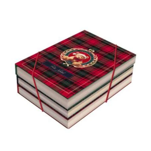 Caixa de Presente Natal Ursinho Retangular - Cromus Caixa de Presente Natal Ursinho Retangular - Cromus