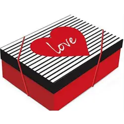 Caixa para Presente Decorada Sortida Cromus - Tamanho Médio 11x25x35cm