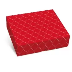 Caixa Decorada Relevo Vermelho 5x20x25 - Cromus