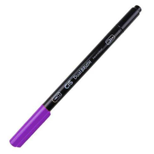 Caneta Dual Brush 2 em 1 Roxo - Cis