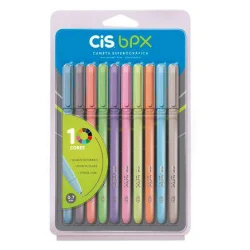 Caneta Esferografica Bpx 0.7MM Jogo com 10 peças - Cis