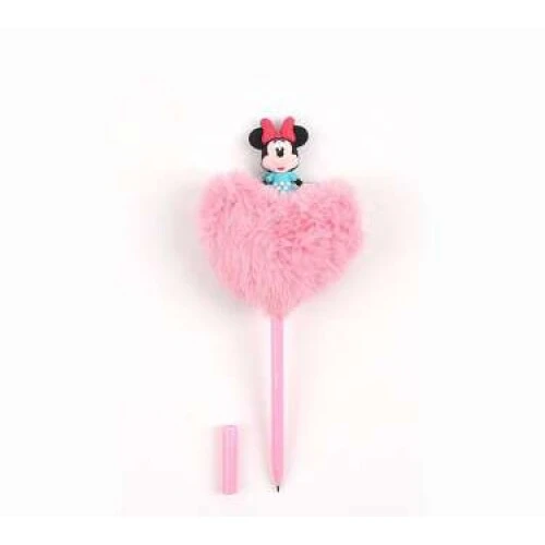 Caneta Esferográfica Coração Pelucia Minnie - Molin Caneta Esferográfica Coração Pelucia Minnie - Molin