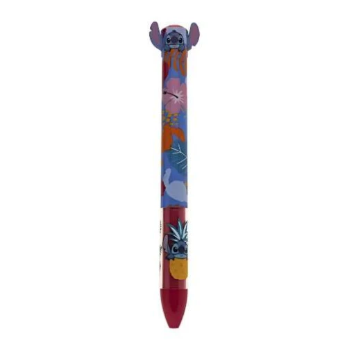 Caneta Esferográfica Stitch Retratil Bicolor Azul e Vermelho - Molin