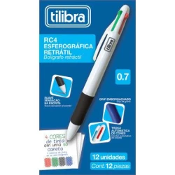 Caneta Esferográfica 4 cores RC4 0,7mm - Tilibra