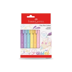 Caneta Fine Pen Colors - Estojo c/6 unidades - Faber Castell