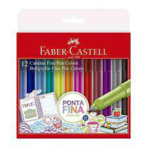 Caneta Fine Pen - Estojo c/12 - Faber Castell