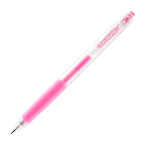 Caneta Gel Retratil Emborrachada Rosa Pop Lol Tom Pastel
