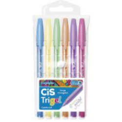 Caneta Gel Tom Pastel Trigel 0.8mm c/6 - Cis