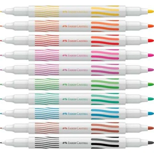 Caneta Hidrocor 10 Contorna E Pinta - Faber Castell