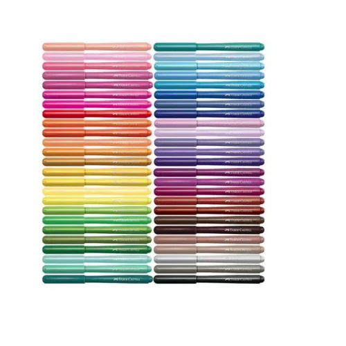 Caneta Hidrocor 36 cores Vai e Vem Pastel - Faber Castell