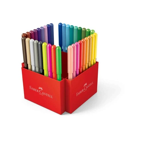 Caneta Hidrocor 36 cores Vai e Vem Pastel - Faber Castell