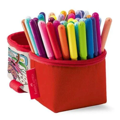 Caneta Hidrocor 50 cores Vai e Vem - Faber Castell