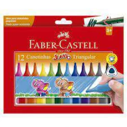 Caneta Hidrocor Triangular 12 Jumbo - Faber Castell