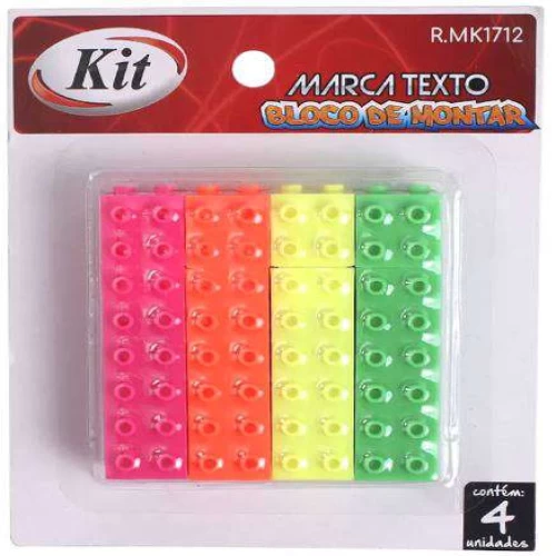 Caneta Marca Texto Bloco c/4 - Kit