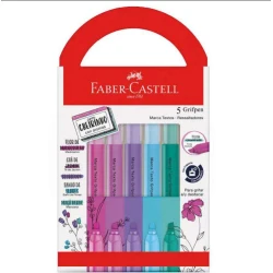 Caneta Marca Texto Faber-Castell Cheirinho com 5 Cores