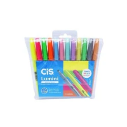 Caneta Marca Texto Lumini 12 Cores - Cis