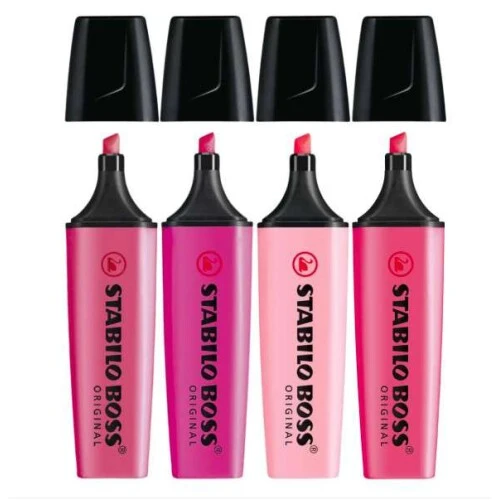 Caneta Marca Texto Neon Pink - Stabilo Boss c/4