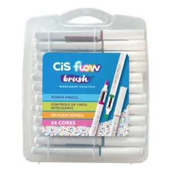 Caneta Marcador Criativo Flow Brush Cis- 24 Cores