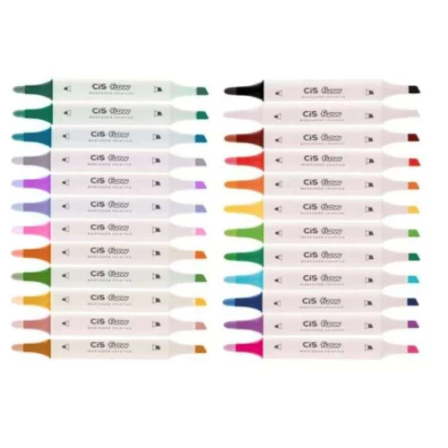 Caneta Marcador Criativo Flow Brush Cis- 24 Cores