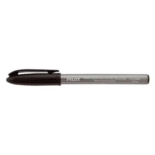 Caneta Marcador para Retroprojetor Pilot 2.0mm  Pincel Preto Permanente