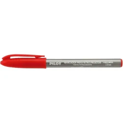Caneta Permanente Vermelha para Retroprojetor Pilot 2.0mm  Pincel com Ponta Resistente e Secagem Rápida