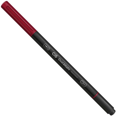 Caneta Pincel Dual Brush 2 em 1 Bordô - Cis