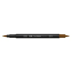 Caneta Pincel Dual Brush 2 em 1 Marrom - Cis
