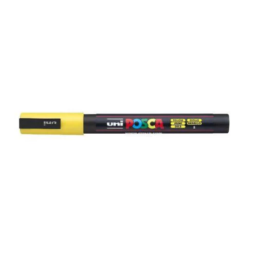 Caneta Posca Uniball Amarelo Pc-3m