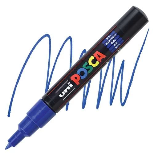 Caneta Posca Uniball Azul Pc-1m