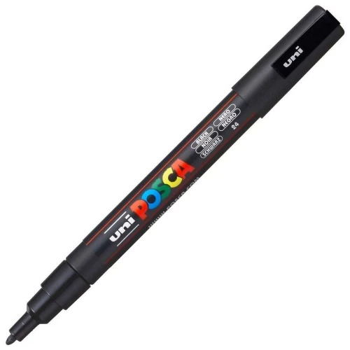 Caneta Posca Uniball Preta Pc-3m