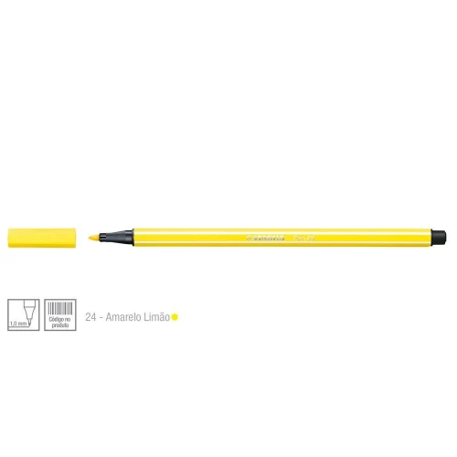 Caneta Stabilo Pen 68 Amarelo Limão