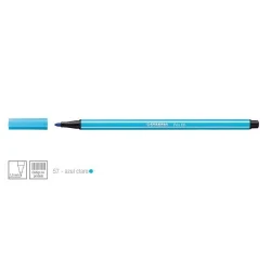 Caneta Stabilo Pen 68 Azul Claro