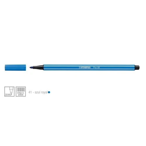 Caneta Stabilo Pen 68 Azul Royal