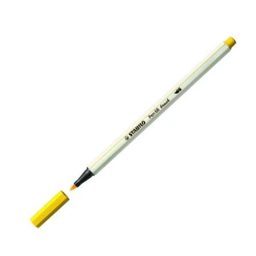 Caneta Stabilo Pen 68 Brush Amarelo